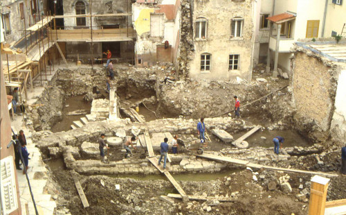 Archaeological site in the town of Piran, Piran