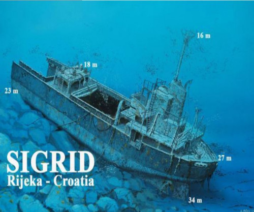 Submerged merchant ship Sigrid